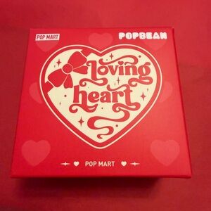 POP MART POPBEAN Loving Heart Clear Box – 6 Random Authentic Pop Beans 🤍: